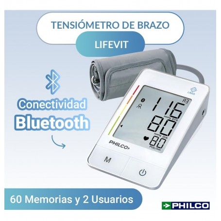 TENSIOMETRO DIGITAL PHILCO BRAZO TB210BT BLUETOOTH APP APLICACION