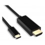 CABLE TYPE C A HDMI 1.8MTS CALIDAD USB 3.1 TYPE C DORADO 4K 2K