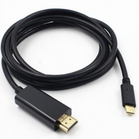 CABLE TYPE C A HDMI 1.8MTS CALIDAD USB 3.1 TYPE C DORADO 4K 2K