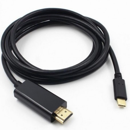 CABLE TYPE C A HDMI 1.8MTS CALIDAD USB 3.1 TYPE C DORADO 4K 2K