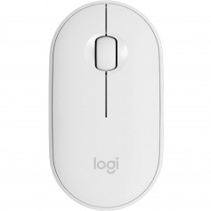 MOUSE INALAMBRICO LOGITECH M350 PEBBLE PC MAC USB BLUETOOTH BLANCO