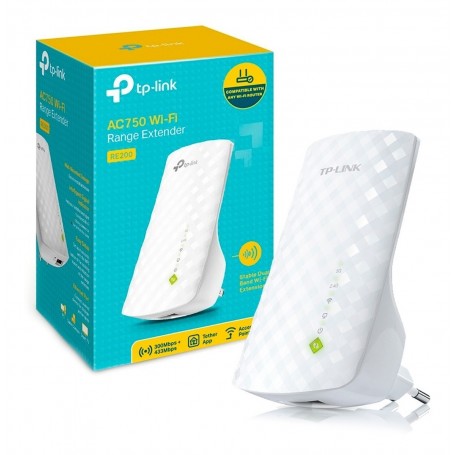 REPETIDOR AMPLIFICADOR WiFi EXTENSOR TP-LINK RE200 DUAL 2.4GHZ 5GHZ AC750