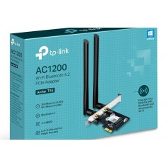 Placa De Red Pci-E Tp-Link Archer T5E 1200Mb 2 Antenas Wifi + Bluetooth 4.2 2X2 Mimo 300Mpbs En 2.4Ghz 867Mpbs En 5Ghz