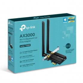 PLACA DE RED PCI-E TP-LINK ARCHER TX50E AX3000 2 ANTENAS WIFI + BLUETOOTH 5.0 DUAL BAND 300MBPS+574MBPS