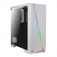 GABINETE AEROCOOL CYCLON WHITE GAMING LED RGB GAMER SIN FUENTE