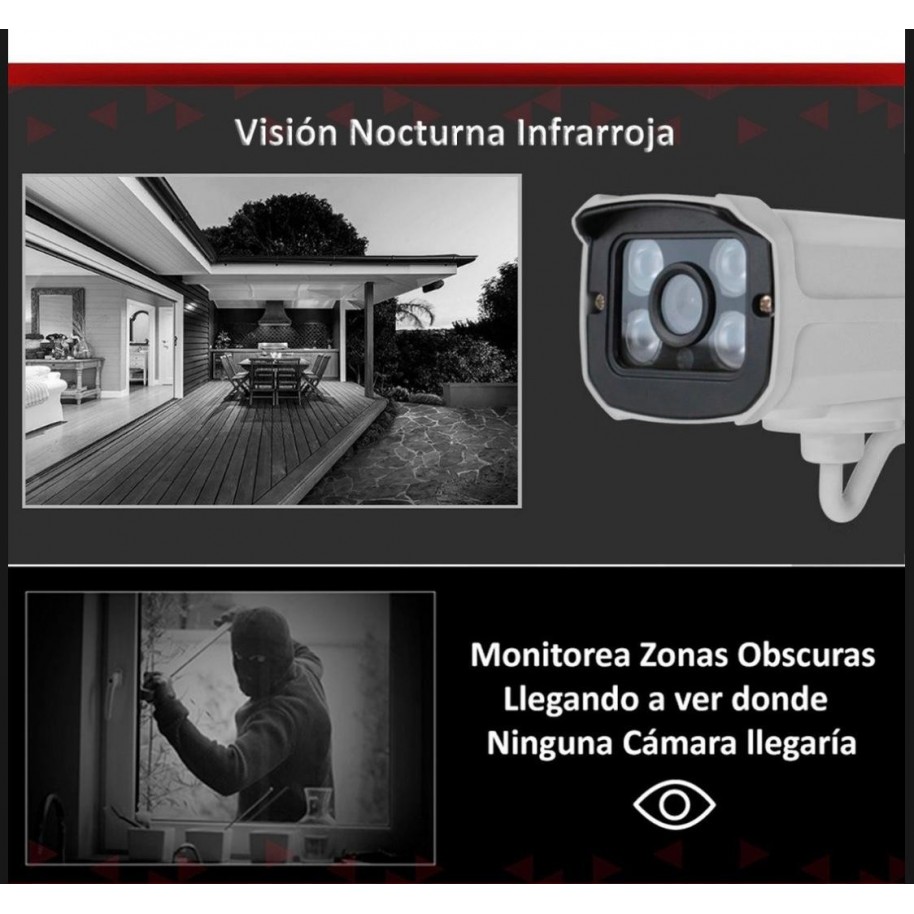 Camara Ip Exterior Wifi St960 Micro Sd Seguridad Luz Oscuridad Movimiento