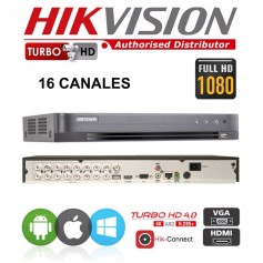 Dvr Hikvision 16 Canales Cctv Full Hd 1080P + 2 Ip Modelo Ds-7216Hghi-K1 Alta Definicion