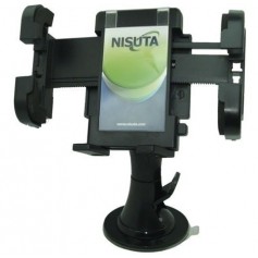SOPORTE NISUTA UNIVERSAL CELULAR GPS PARA AUTO CON SOPAPA PARABRISAS 360 GRADOS NSSOGPS