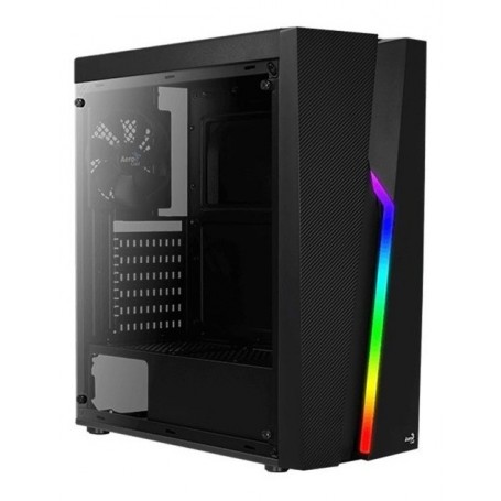 GABINETE GAMER AEROCOOL BOLT BLACK MID TOWER RGB LUCES LED