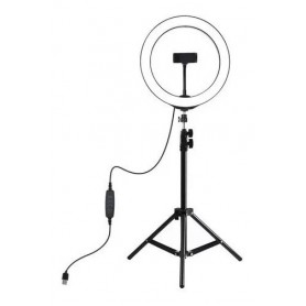 ARO DE LUZ LED PROFESIONAL 26 CM CON TRIPODE 2.1MTS IDEAL FOTOGRAFIA TIK TOK MAQUILLAJE MANICURA SELFIE