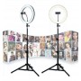 ARO DE LUZ LED PROFESIONAL 26 CM CON TRIPODE 2.1MTS IDEAL FOTOGRAFIA TIK TOK MAQUILLAJE MANICURA SELFIE