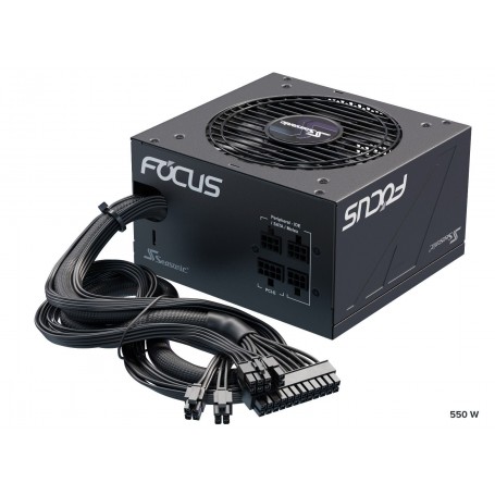 FUENTE PC SEASONIC 550W REAL FOCUS GM-650 80+ GOLD CERTIFICADA GAMER SEMI MODULAR