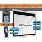 PANTALLA ELECTRICA DAZA 100 PULGADAS CON CONTROL REMOTO RETRACTIL PROYECTOR FSES120R