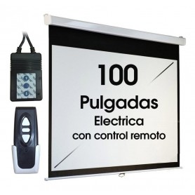 Pantalla Electrica Daza 100 Pulgadas Con Control Remoto Retractil Proyector Fses100R