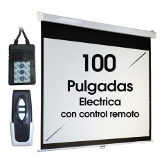 Pantalla Electrica Daza 100 Pulgadas Con Control Remoto Retractil Proyector Fses100R