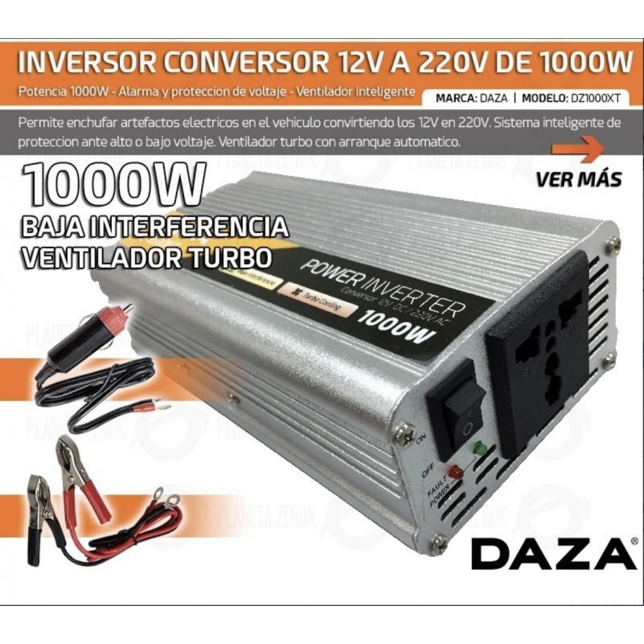 Inversor Convertidor 1000 W 12v 220v Pico 2000 W