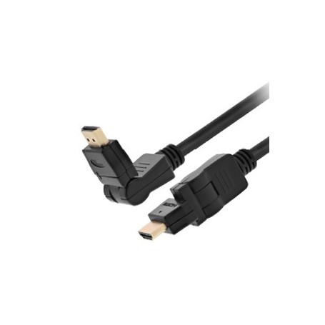 CABLE HDMI XTECH 3MTS CABEZA GIRATORIA REFORZADO CALIDAD PREMIUM CABLE DE VIDEO PIVOTEANTE 180 GRADOS XTC-610
