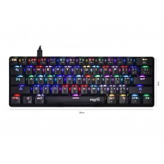 TECLADO MECANICO NISUTA GAMER RGB 61 TECLAS CON SOFTWARE GAMING MECHANICAL