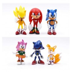Figuras Sonic X6 Personajes En Bolsa 8Cm Coleccionable