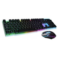 Combo Noga Mouse Y Teclado Con Luz Rgb Nkb-91 Kit Gamer Reforzado