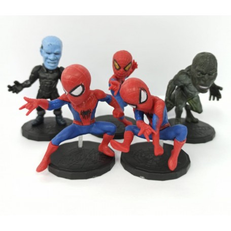 Figuras Spiderman X6 Personajes En Bolsa Coleccionable