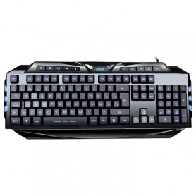 Teclado Gamer Retroiluminado Noga Retroiluminado Azul DiseÃ±o Delgado 10 Teclas Multimedia Nkb-710