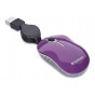 Mini Mouse Retractil Verbatim Violeta Mini Travel Optical Mouse Con Cable Purple