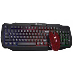 Combo Gaming Teclado Retroiluminado y Mouse 6 Botones Gaming Mk-501 Kit Black Kit Gamer