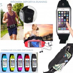 Riñonera Deportiva Celular Impermeable Con Bolsillo De Cintura Running