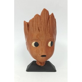 Figura Impresa 3D Busto Groot Maceta Chica 11Cm Con Planta