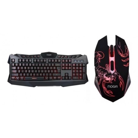 Combo Gamer Noga Teclado y Mouse Retroiluminado Gaming Kit Nkb-5320