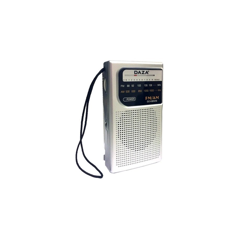 Radio Portátil Daza Analógica Auriculares Am y Fm a Pila Dzkk925bk