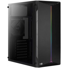 Gabinete Gamer Aerocool Split Black Rgb Gamer Mid Tower (No Incluye Fuente De Alimentacion)