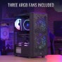 Gabinete Aerocool Hive Incluye 3 Fans Argb y Tg (2x20cm) Mid Tower Alta Gama (No Incluye Fuente)