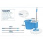 Balde Centrifugo Mopa Trapeador Ruedas Plastico Reforzado Lampazo Escurridor