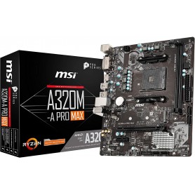 Mother Msi A320m-A Pro Max Amd Am4 Pro Series Ryzen Apu Pci Express 3.0 Hdmi Sin Vga