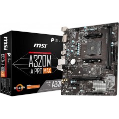 Mother Msi A320m-A Pro Max Amd Am4 Pro Series Ryzen Apu Pci Express 3.0 Hdmi Sin Vga