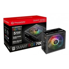 Fuente Pc Gamer Thermaltake 700w Smart Led Rgb 80 Plus White