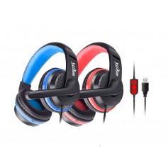 Auricular Gamer Nisuta Pc Usb Vincha Con Microfono Nsaug91 Control De Volumen Headset Gaming