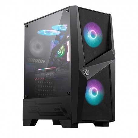 Gabinete Gamer Msi Mag Forge 100R Vidrio Templado Lateral Usb 3.2 Incluye Cooler Front X2 Tras X1 Dimensiones 216X343X499Mm