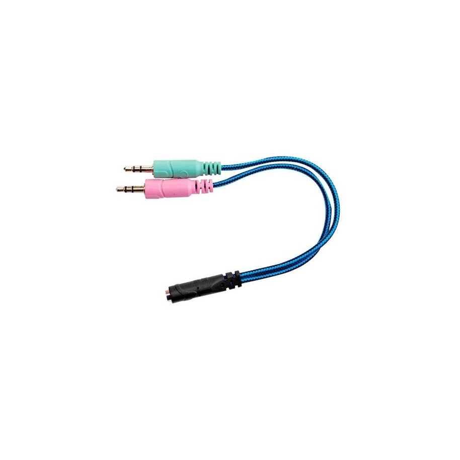 Cable Adaptador 3.5 Mm To 2 Rca Plug To Plug Kanji