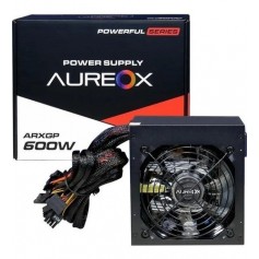 Fuente Aureox 600W Real Power 120Mm Red Arxgp-600W+12V 16A Ide 4 Pines 24 Pines 8 Pines Sata x4