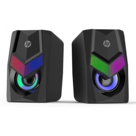 Parlantes Usb Hp 6W Dhe-6000 Pc Notebook Luces Led Control Volumen