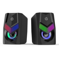 Parlantes Usb Hp 6W Dhe-6000 Pc Notebook Luces Led Control Volumen