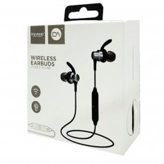Auricular In Ear Bluetooth Marvo Wireless Black 4Hs Autonomia Dep001bk