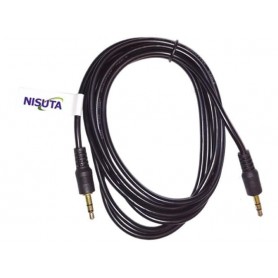 Cable Miniplug a Miniplug Nisuta Auxiliar Stereo 3.5mm 1.8Mts Ns-Cau35s
