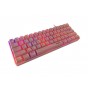 Teclado Mecanico Nisuta Gamer Rosa Rgb 61Teclas Con Software Gaming Mechanical Nskbgz61p Con Luz Led