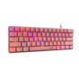 Teclado Mecanico Nisuta Gamer Rosa Rgb 61Teclas Con Software Gaming Mechanical Nskbgz61p Con Luz Led