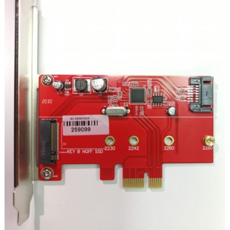 Placa Pci-E A M2 Key B Interface Sata + 1 Sata 3.0