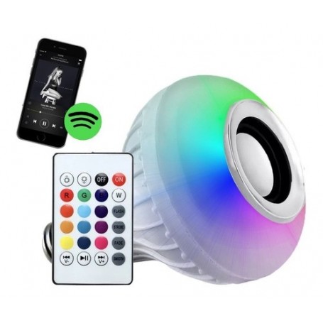 Foco Parlante Bluetooh Lampara Led Rgb Con Control Remoto Multimedia Speaker